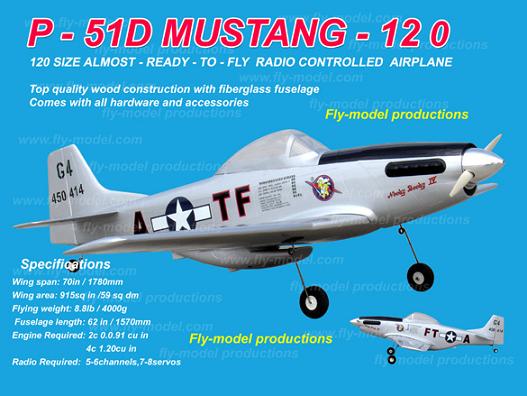 Fly-Model P-51D MUSTANG 120 ARF